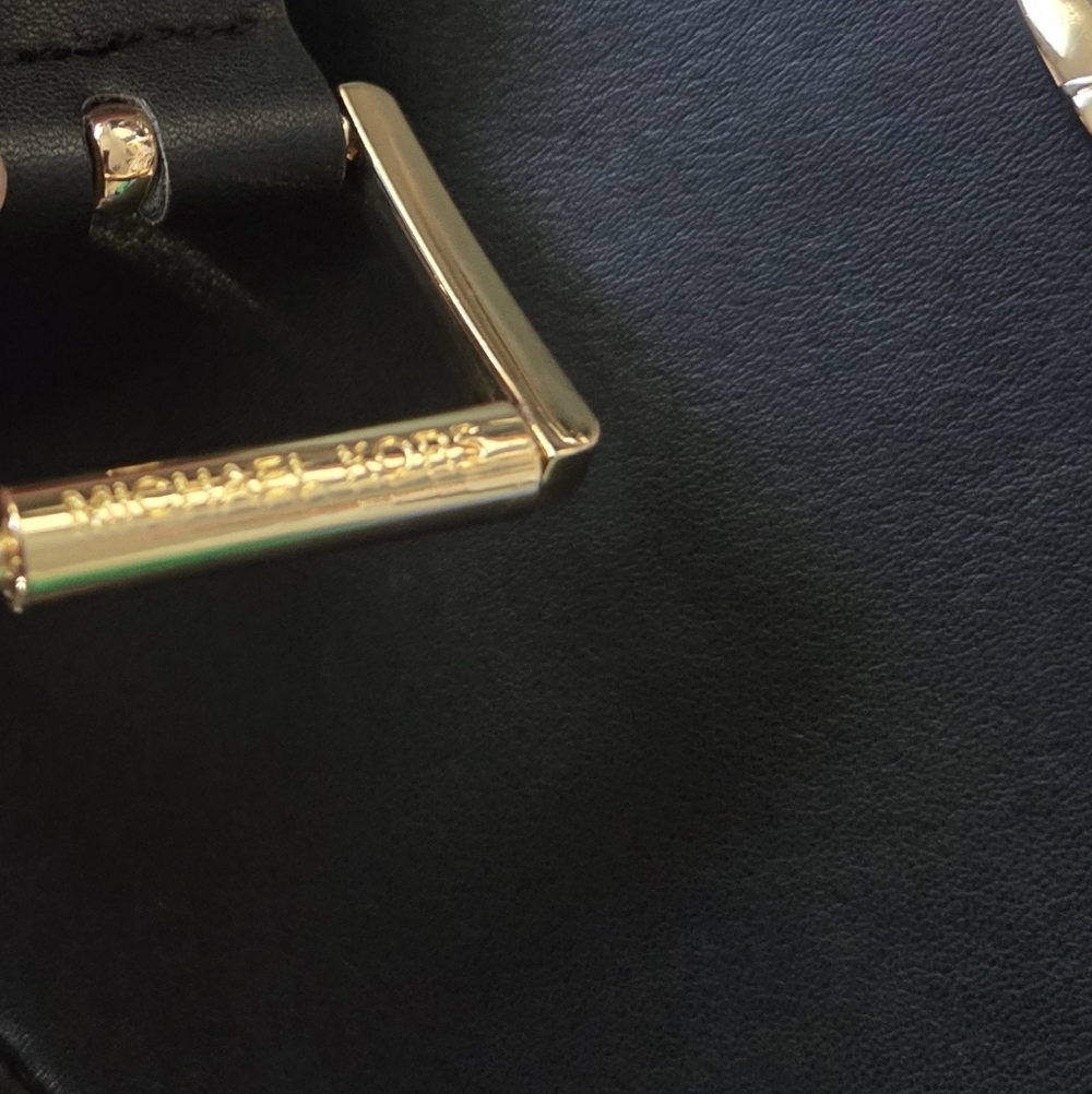 Michael Kors Black Belt Bag with Gold Chain - Picture 5 of 8